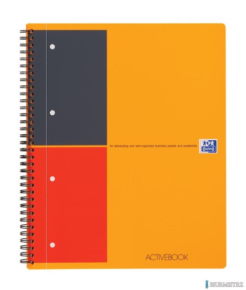Kołonotatnik A4 80 kartek, linia / tagi, INTERNATIONAL ACTIVEBOOK, OXFORD, 100102994