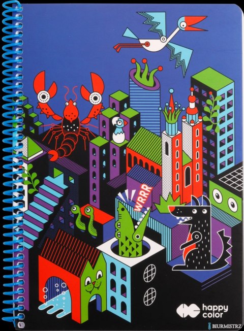 Kołonotatnik ME&CITY 2, B5, 80k, kratka, 80g/m2, Happy Color HA 4742 1825-ME2