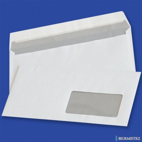 Koperty DL HK białe 80g okno prawe 45x90mm z paskiem (1000szt.) NC 11232210