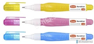 Korektor w płynie MINI, końcówka metalowa 0,2mm 3ml, biały TO-013 Toma
