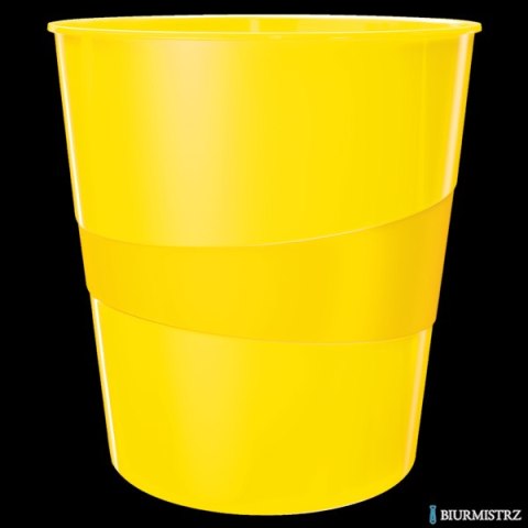 Kosz na śmieci 15L Leitz WOW, żółty 52781016