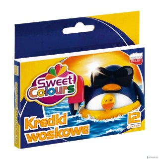 Kredki woskowe 12 kolorów Sweet Colours 01327 KOMA-PLAST