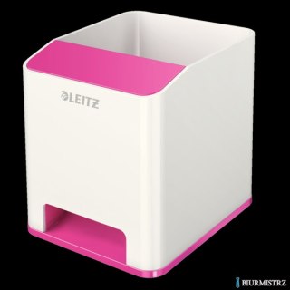 Kubek na długopisy LEITZ WOW różowy ze wzmacniaczem dźwięku 53631023