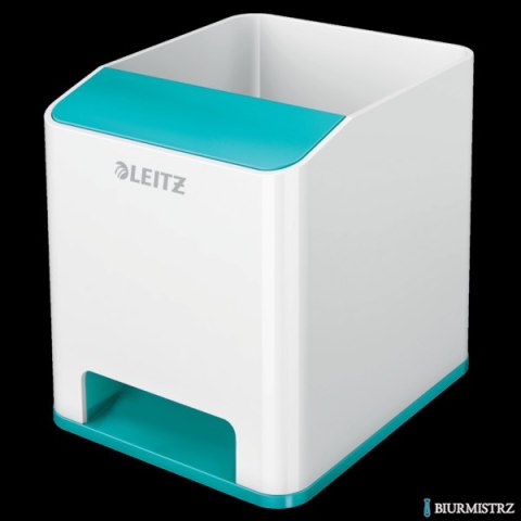 Kubek na długopisy Leitz WOW ze wzmacniaczem dźwięku, turkusowy 53631051