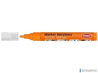 Marker akrylowy, fibrowa końcówka okrągła 2-5mm, pomarańczowy TO-402 Toma