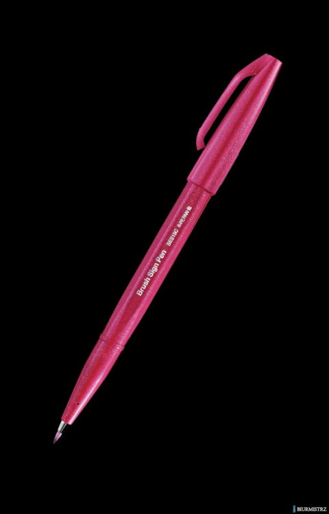 Pisak pędzelkowy do kaligrafii burgund SES15C-B2X PENTEL SALE