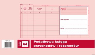 Podatkowa księga przychodów i rozchodów A4, 96 stron offset 10-K-2U DOTTS