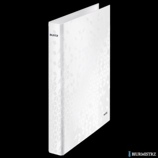 Segregator ringowy LEITZ A4 2DR/25mm perłowy biały WOW 42410001