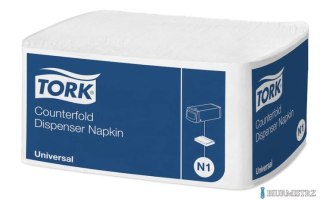 Serwetki dyspenserowe Tork, 1 warstwa, celuloza, 32x33 cm, kolor biały, 7200 szt. system N1, 10935