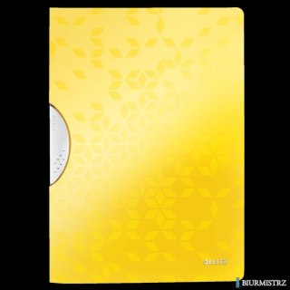 Skoroszyt z klipsem Leitz WOW, żółty 41850016