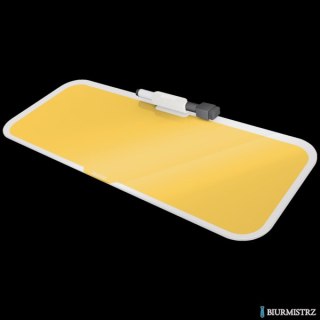 Szklany notatnik na biurko Leitz Cosy, poziomy, żółty 52690019