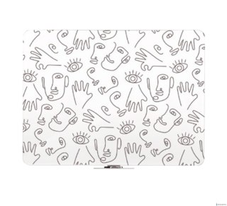 Tablica Qboard bezramowa z eleganckim czarnym wykończeniem, lakierowana biała 180x90 cm 2X3 FBQ1890