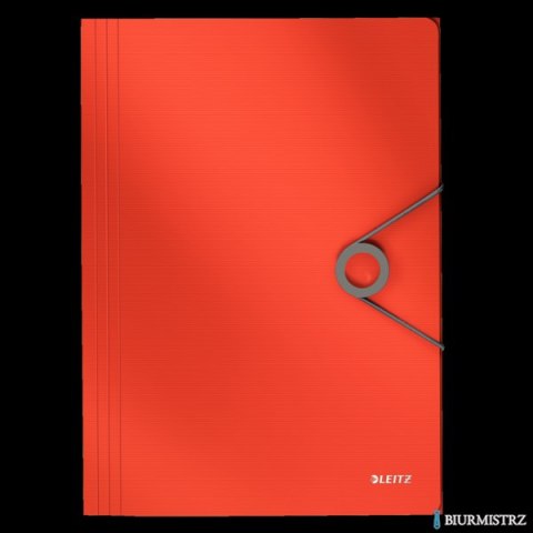 Teczka z gumką PP LEITZ SOLID A4 jasnoczerwona 45631020