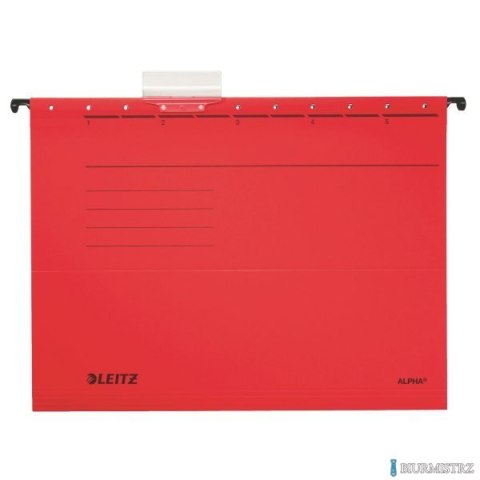 Teczki zawieszane ALPHA, czerwony, Leitz 19850125