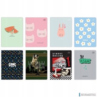 Zeszyt A5 16 kratka mix wzorów INTERDRUK