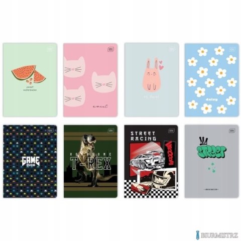 Zeszyt A5 16 kratka mix wzorów INTERDRUK