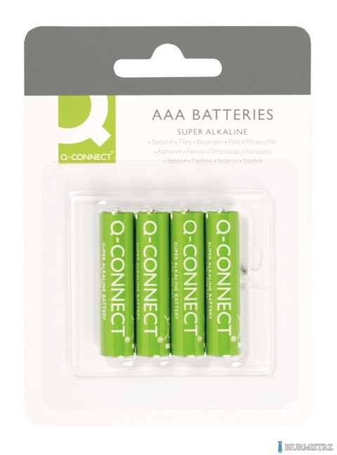 Baterie super-alkaliczne AAA, LR03, 1,5V, 4szt., typu Q-CONNECT KF00488