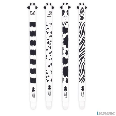 Długopis wymazywalny BLACK&WHITE, 0.5mm, niebieski, Happy Color HA 4120 01BW-3