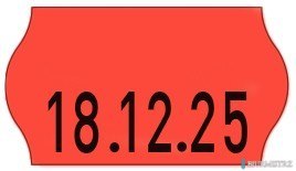 Etykiety cenowe w rolce do metkownicy jednorzędowej Meto 22x12 mm, czerwone opakowanie 6 rolek M30014355