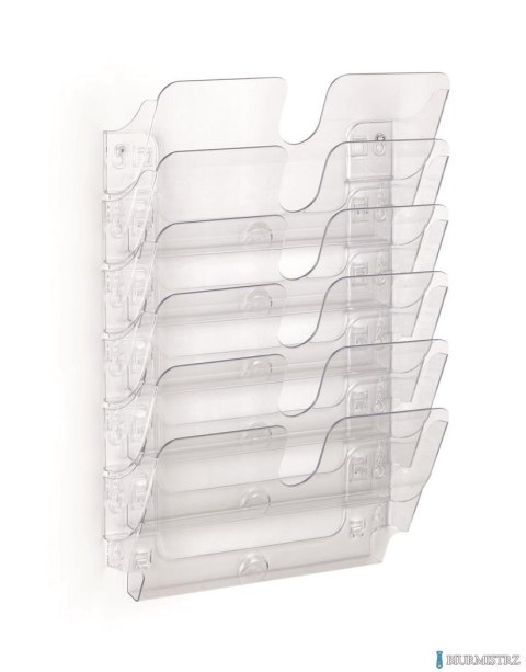 FLEXIPLUS A4 6 poziomych pojemników na dokumenty, przezroczyste 1700014401 DURABLE