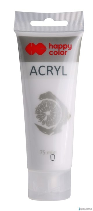 Farba akrylowa 75ml, biel tytanowa, Happy Color HA 7370 0075-0