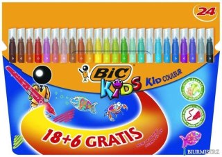 Flamastry 24 kolorów Kids Kid Couleur pudełko 8418005 BIC