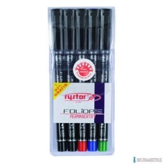 Foliopis permanentny FB-25 RYSTOR komplet 5sztuk w etui. 442-528