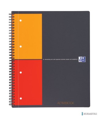 Kołonotatnik A4 80 kartek, kratka / tagi, INTERNATIONAL ACTIVEBOOK, OXFORD, 100104329