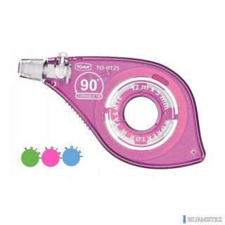 Korektor w taśmie, przekręcana końcówka, 12m , 5mm, biały TO-0125 Toma