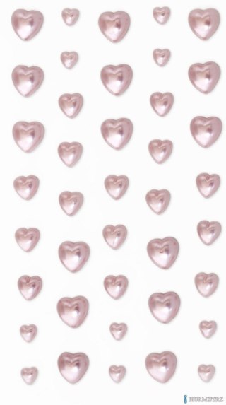 Kryształki samoprzylepne SERCA różowe 35szt. 251113 GALERIA PAPIERU