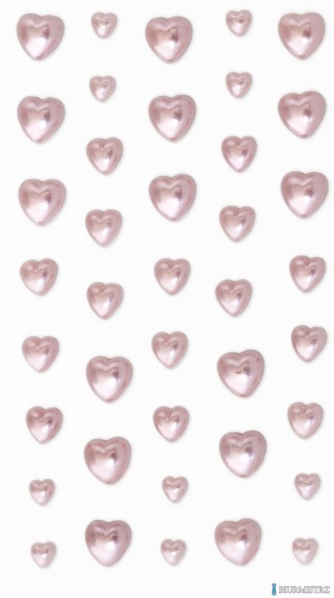 Kryształki samoprzylepne SERCA różowe 35szt. 251113 GALERIA PAPIERU