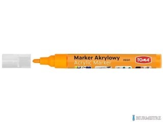 Marker akrylowy, fibrowa końcówka okrągła 2-5mm, pomarańczowy metalic TO-402 Toma