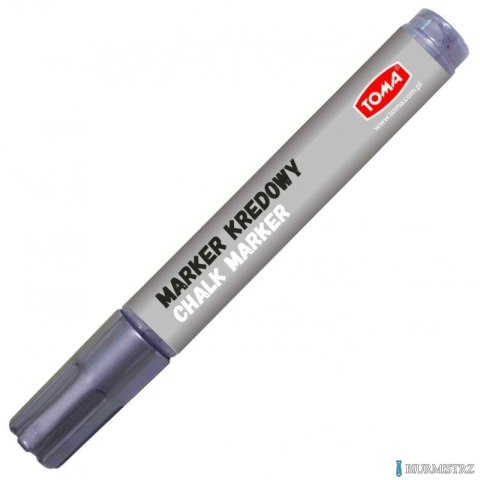 Marker kredowy, końcówka ścięta 15mm, 25g tuszu srebrny TO-290 Toma