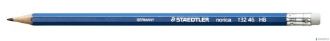 Ołówek Norica, szeciokątny, z gumką, tw. HB, Staedtler S 132 46-HB