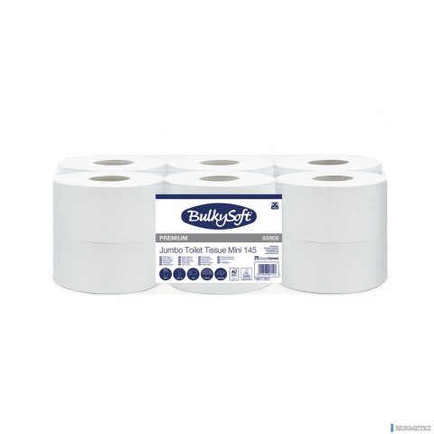 Papier toaletowy mini jumbo 2w 145m (12 rolek) BulkySoft PREMIUM celuloza 65908