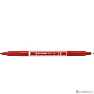 Pisak dwustronny TRIO czerwony 223/40 STABILO