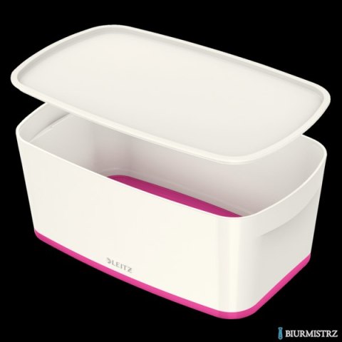 Pojemnik MyBOX mały z pokrywką biało-różowy LEITZ 52291023