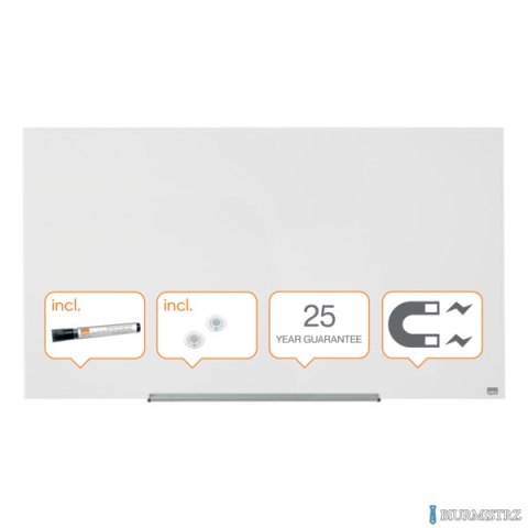 Szklana tablica Nobo Impression Pro 1260x710mm, lśniąca biel 1905177