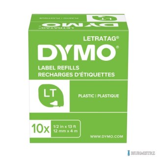 Taśma DYMO 12mm/4m - plastikowa, biała S0721660