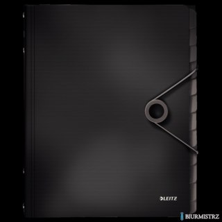 Teczka segregująca 12 przekładek czarna PP LEITZ SOLID 45701095