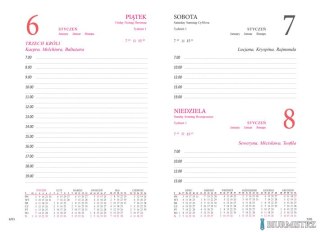 Terminarz A5 dzienny, okładka twarda K1-2026 , BESKIDY