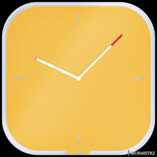 Zegar ścienny Leitz Cosy, żółty 90170019