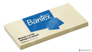 Bloczek samoprzylepne 50x40mm x 3, 100 kartek, żółty BANTEX 400086386