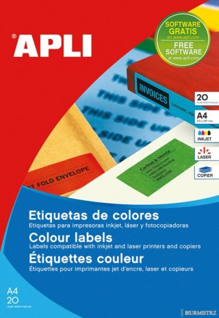 Etykiety 01591 70*37 żółte (20ark) APLI