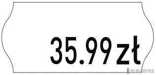 Etykiety cenowe w rolce do metkownicy jednorzędowej Meto, 26x12 mm, białe opakowanie 6 rolek M30014339