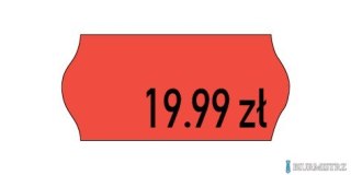Etykiety cenowe w rolce do metkownicy jednorzędowej Meto, 26x12 mm, czerwone opakowanie 6 rolek M30014351