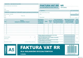 Faktura VAT RR A5, 80 kartek (1+1) 10-185-3N DOTTS
