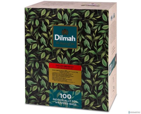 Herbata DILMAH English breakfast 100 kopert x2g czarna z zawieszką