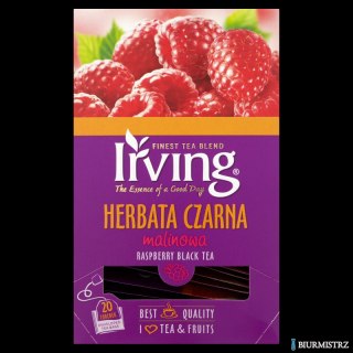 Herbata IRVING malinowa 20 kopert 1,5g czarna