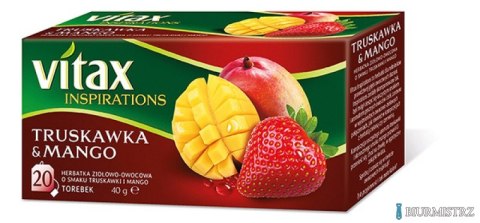 Herbata VITAX INSPIRATIONS TRUSKAWKA I MANGO 20t*2g zawieszka